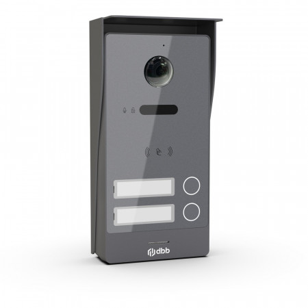 Platine VIDEA RFIC 2 Boutons - 2 fils - Gris