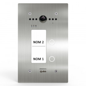 Platine VIDEA inox encastrable 2 boutons d'appel