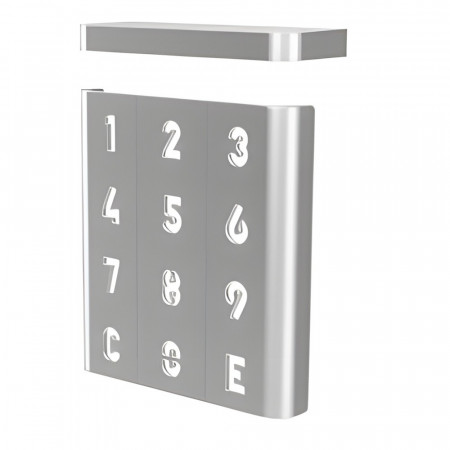 Art. DIGICOVER SILVER - Kit composé d'un couvercle supérieur + cache-bouton